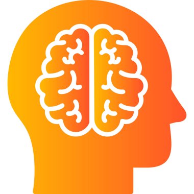  Beyin ikonu. Basit resimleme