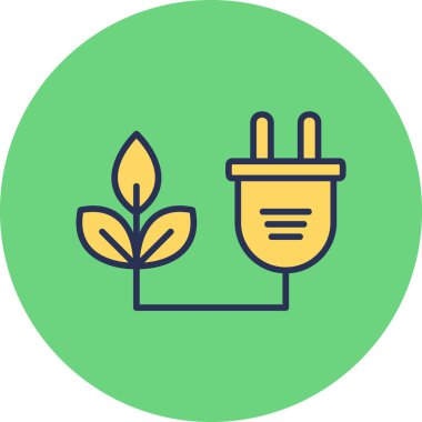 Biyokütle modern simge, vektör illüstrasyonu