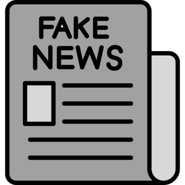 Sahte haber. Web simgesi basit illüstrasyon