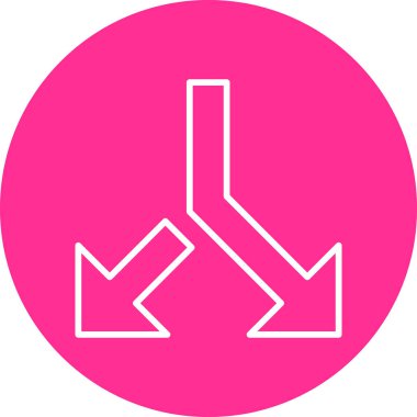 Yol web simgesini böl basit tasarım