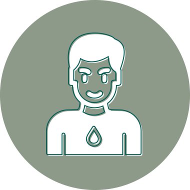 İnsan avatarı. Hayatta kalan, erkek çizimi  