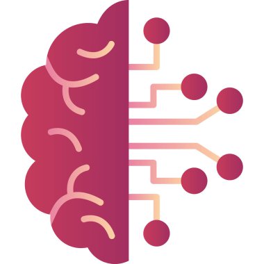  Beyin ikonu. Basit resimleme