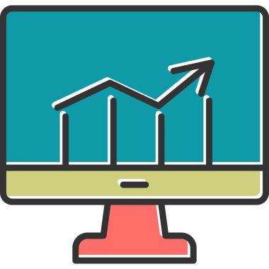 grafik ikonu vektör illüstrasyonu