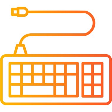 Klavye. Web simgesi basit illüstrasyon 