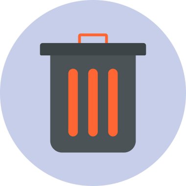 Çöp kutusu simgesinin vektör illüstrasyonu 