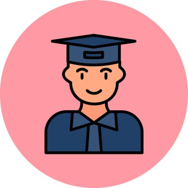 öğrenci simgesi vektör illüstrasyonu