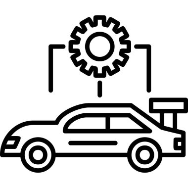 - Araba. Web simgesi basit tasarım
