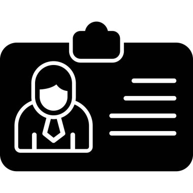 Office Entry Card web icon, vector illustration