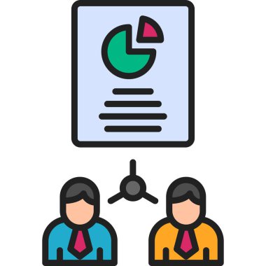 vector illustration of project management modern icon in design
