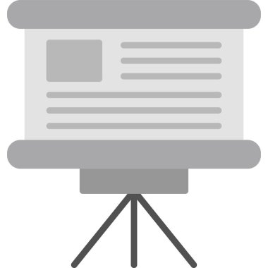 iş sunumu düz vektör simgesi