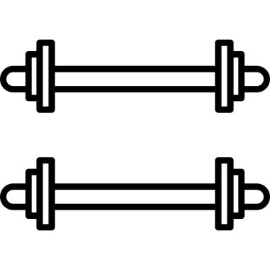 Ağırlıklı çubuklar modern simge vektör illüstrasyonu