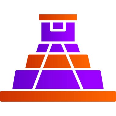 Piramit. Web simgesi basit illüstrasyon