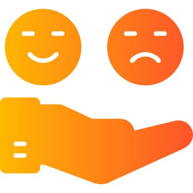 Duygusallık. Web simgesi basit illüstrasyon