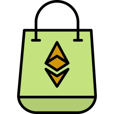 Alışveriş çantası modern simge, vektör illüstrasyonu