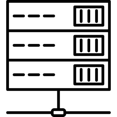 Sunucu. Web simgesi basit illüstrasyon
