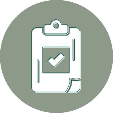 İşaretli simgesi olan pano. vektör illüstrasyonu