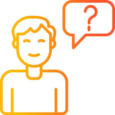 Soru işareti simgesi olan adam 