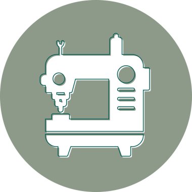 dikiş makinesi simge vektör çizim