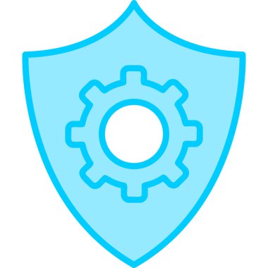 Koruma çizgisi simgesi, vektör illüstrasyonu