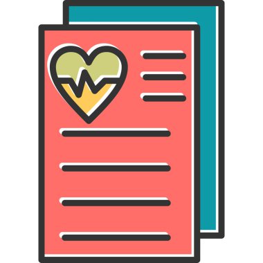 Belge simgesinin vektör illüstrasyonu