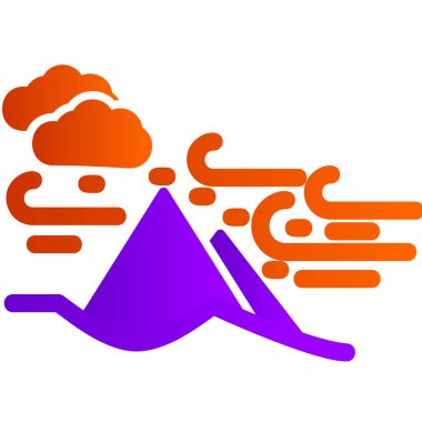 Kum fırtınası ikonu vektör çizimi