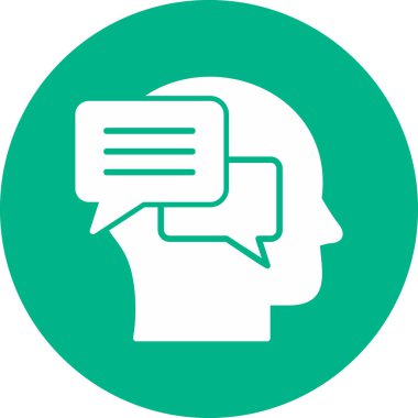 Konuş. Web simgesi basit illüstrasyon