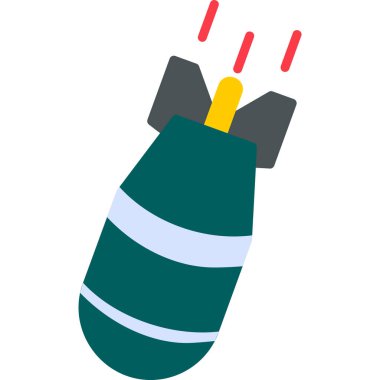 vector illustration of bomb modern icon