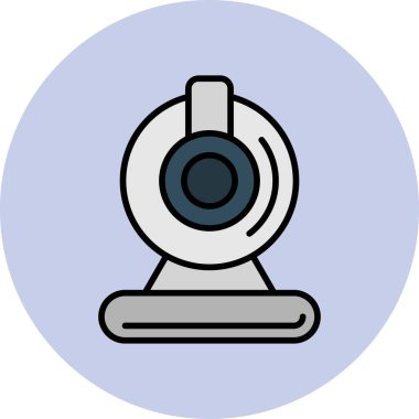 Web kamerası, basit Webcam simgesi tasarımı