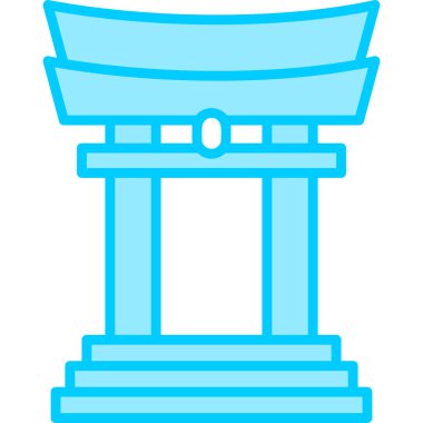 Bir bina simgesinin vektör illüstrasyonu