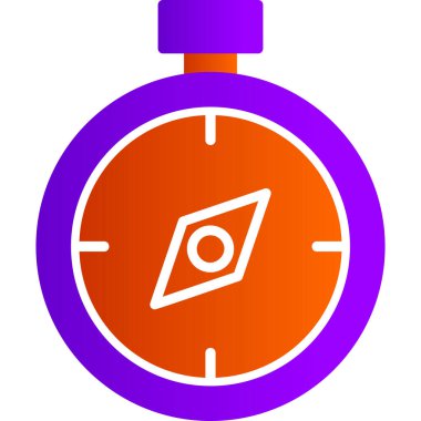 Pusula. Web simgesi basit tasarım