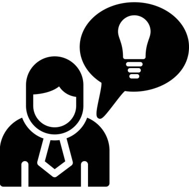 User logo with light bulb idea, simple icon for web page  