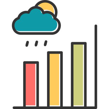 Bulut. Web simgesi basit illüstrasyon
