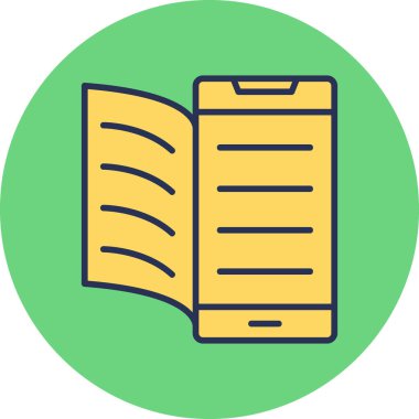 Dijital Kitap simgesi, modern tasarım illüstrasyonu