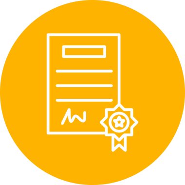 Sertifika. Web simgesi basit tasarım 