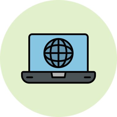 genel internet vektör renk simgesi