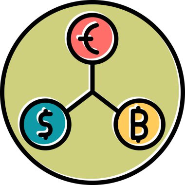 Dolar. Web simgesi basit illüstrasyon