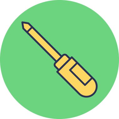 Tornavida. Web simgesi basit illüstrasyon