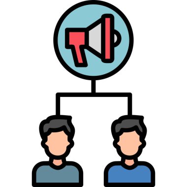 Kampanya düz simgesi. vektör illüstrasyonu