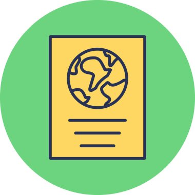 Pasaport simgesi. Basit resimleme 