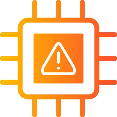 microprocessor icon, vector illustration simple design