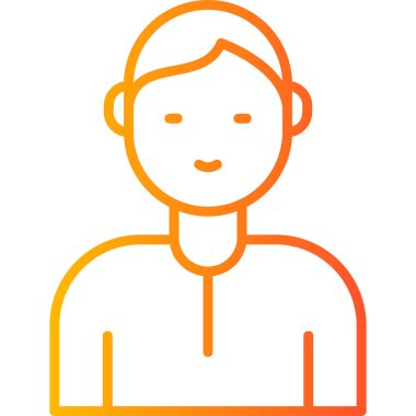 vektör erkek simgesi. Avatar 'ın düz çizimi 