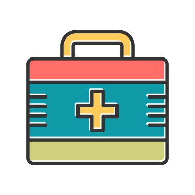İlk yardım kiti vektör illüstrasyonu