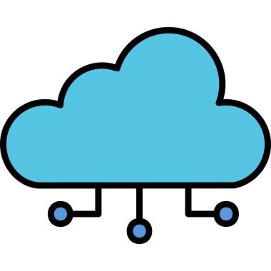 vector cloud technology icon illustration