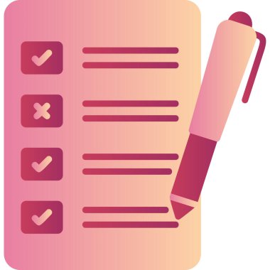 Kontrol listesi. Web simgesi basit illüstrasyon