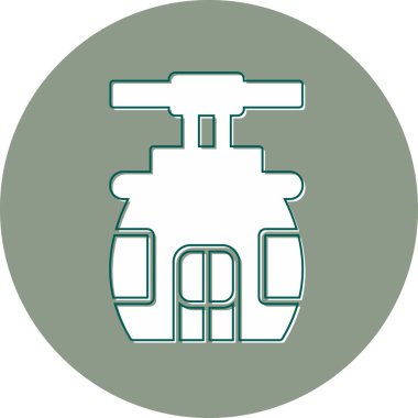 Cableway simgesinin vektör illüstrasyonu