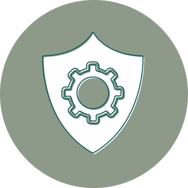 Koruma çizgisi simgesi, vektör illüstrasyonu