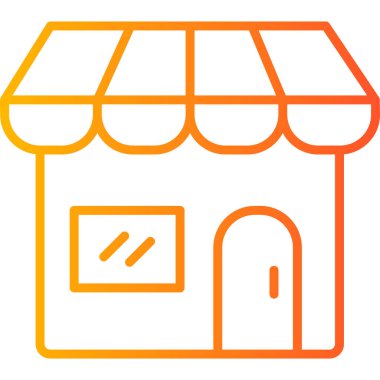 Dükkan. Web simgesi basit illüstrasyon