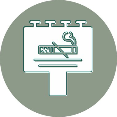 Sigara içmek yok, sigara içmek yok. Web simgesi basit illüstrasyon