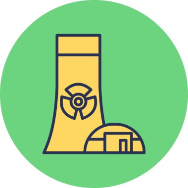 Nükleer enerji vektör çizim