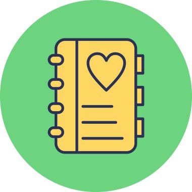 Not defteri web simgesi, vektör çizim